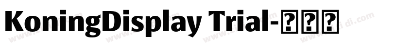 KoningDisplay Trial字体转换